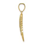 10K CZ Micropave Angel Wing Pendant - Image 2