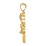 10K CZ Micropave Jesus Face Pendant - Image 2