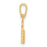 10K Polished CZ Lock Charm - Image 2