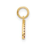 10K Polished CZ Rainbow Charm - Image 2