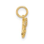 10K Polished Clear CZ Bee Charm - Image 2