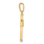 10K Polished CZ Cross Charm - Image 2