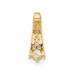 10K Polished CZ Fancy Chain Slide - Image 3