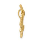 10k Solid Polished Eagle Pendant - Image 2