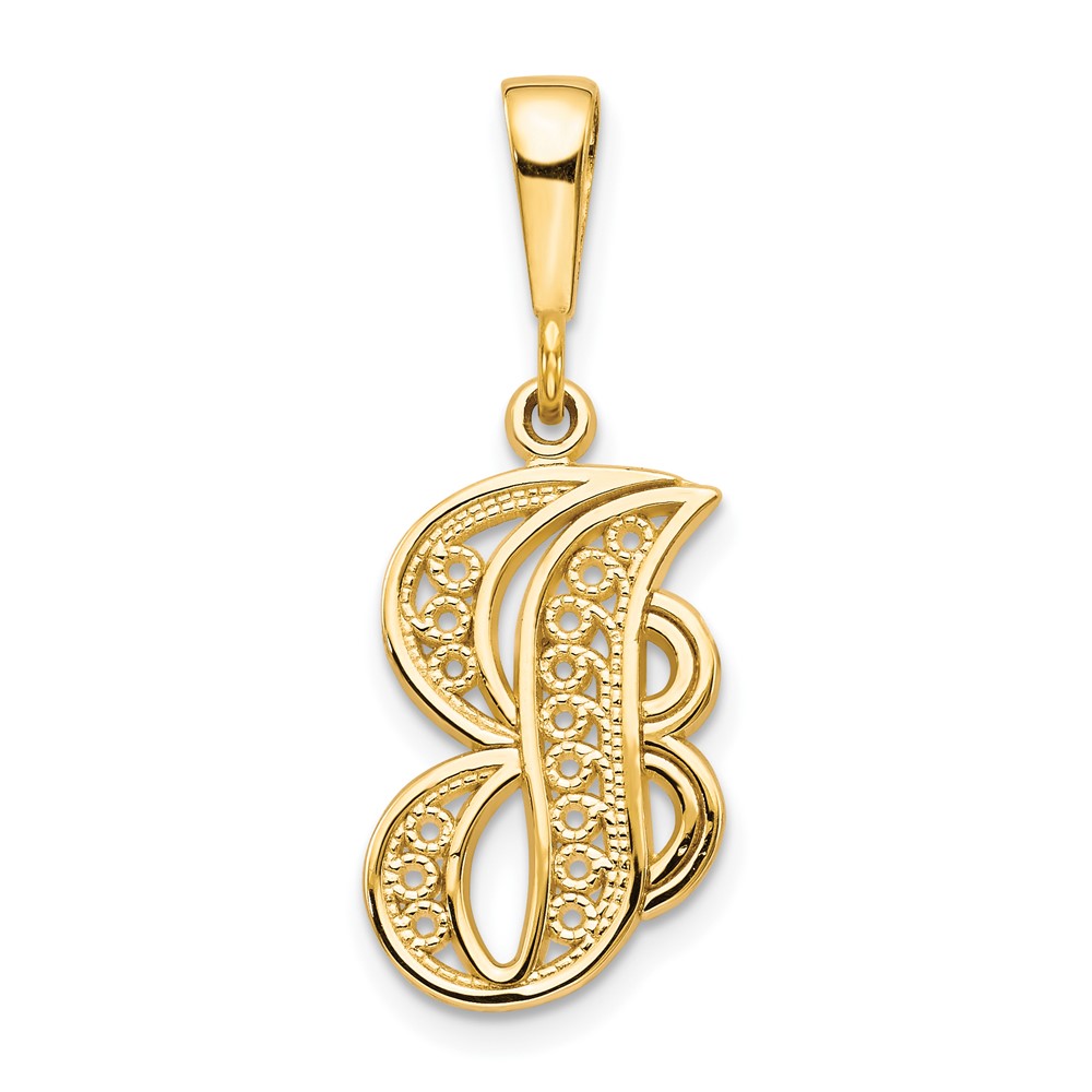 10C242_J.jpg 10k Initial J Pendant - Image 1