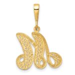 10k Initial M Pendant - Image 4