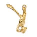 10k Solid Polished Eagle Pendant - Image 2