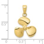 10K Polished 3-D Propeller Pendant - Image 4