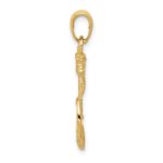 10K Solid Polished Anchor Pendant - Image 2