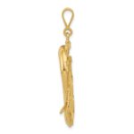 10k Solid Polished Anchor with Dolphin Pendant - Image 2