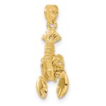10k 3-D Moveable Lobster Pendant - Image 5