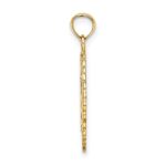 10K Solid Polished Framed Gymnast Pendant - Image 2