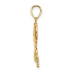 10k Solid Polished Weightlifter Charm - Image 2