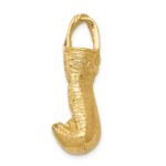 10K Hollow Polished 3-D Boxing Glove Pendant - Image 2