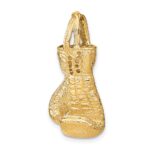 10K Hollow Polished 3-D Boxing Glove Pendant - Image 5