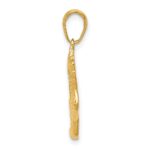 10K Polished Running Shoe Pendant - Image 2