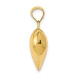 10K Polished 3-D Heart Pendant - Image 2