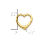 10K Polished Heart Chain Slide - Image 3