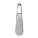 10K White Gold Polished Heart Chain Slide - Image 2