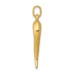 10k 3D Italian Horn Charm - Image 2