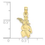 10K Polished Snowman Pendant - Image 3