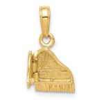 10k 3-D Lid Opens Piano Pendant - Image 4