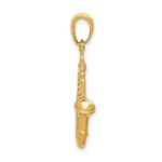 10k 3-D Saxophone Pendant - Image 2
