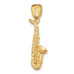 10k 3-D Saxophone Pendant - Image 5