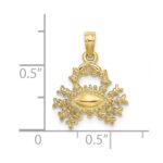 10K 3-D Cancer Zodiac Pendant - Image 4