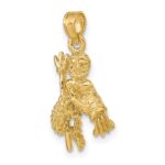 10K 3-D Aquarius Zodiac Pendant - Image 5