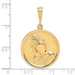 10k Praying Hands Reversible with Serenity Prayer Pendant - Image 3