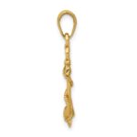 10K 3-D Anchor w/Shackle and Entwined Rope Pendant - Image 2