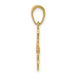 10K Cheerleader with Pom-Poms Pendant - Image 2