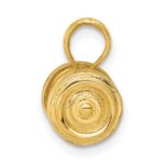 10K 3-D Single Barbell Pendant - Image 2