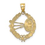 10k Dart Board and Darts in Leaf Design Charm - Image 4