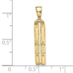 10k 3-D Snow Skis Pendant - Image 3