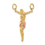 10k Two-tone Rose Corpus Pendant - Image 5