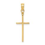 10K Polished Cross Pendant