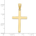 10k Polished Cross Pendant - Image 3