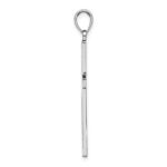 10k White Gold Polished Cross Pendant - Image 2