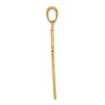 10K Polished Finish Accent Stick Cross Pendant - Image 2