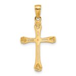 10K Cross with Triangle Tips Pendant - Image 4