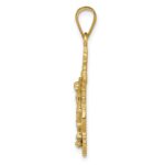10K Two-tone Small Narrow Cross w/Crucifix Pendant - Image 2