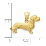 10K Diamond-cut Dachshund Pendant - Image 3