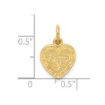 10K I LOVE YOU Heart Charm - Image 3