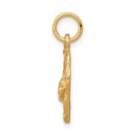 10k Solid Diamond-cut Horsehead in Horseshoe Charm - Image 2