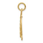 10k Solid Flat-Backed Horsehead in Horseshoe Charm - Image 2