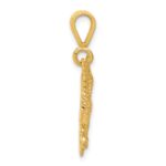 10k Solid Polished Spread Eagle Charm - Image 2