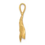 10k Solid Diamond-cut Eagle Head Charm - Image 2