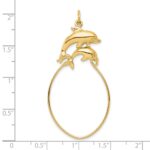 10k Double Dolphin Charm Holder - Image 3